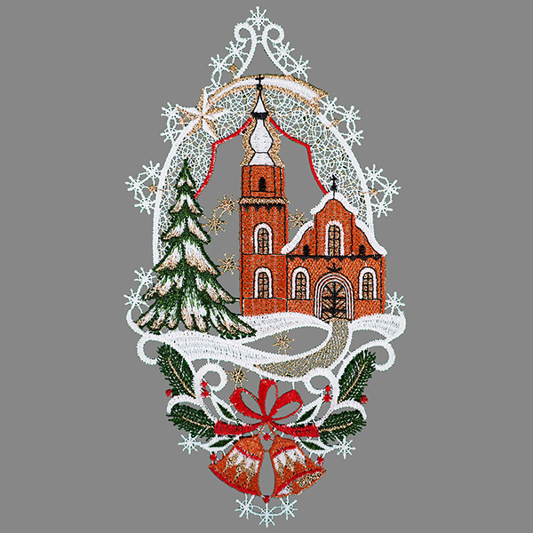 Fensterbild "winterliche Kirche"