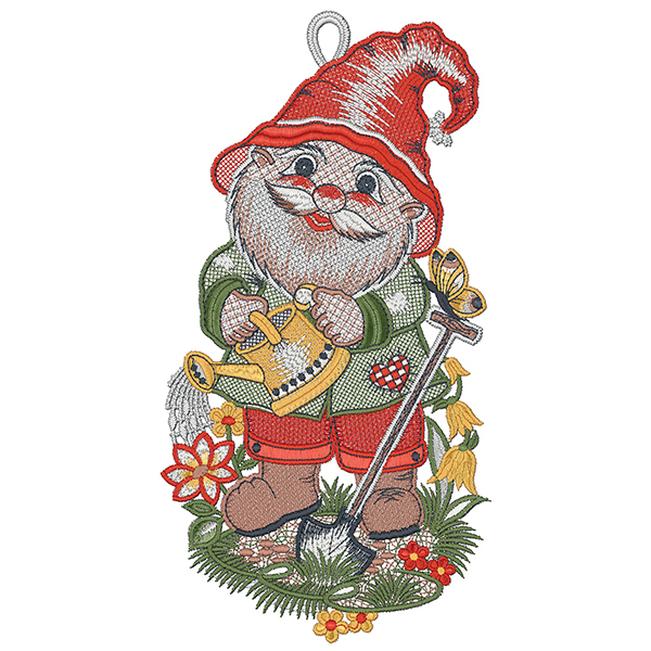 Fensterbild "Gartenzwerg"