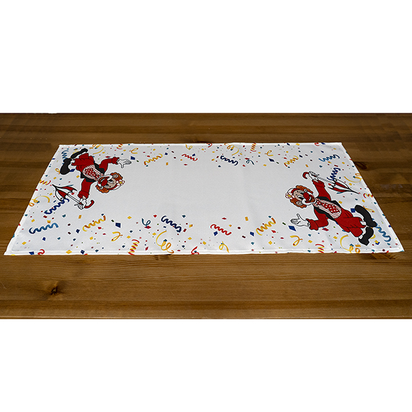 Tischband, Tischläufer 40 x 90 cm Druckmotiv "Clown mit Schirm", bunt (0086) 