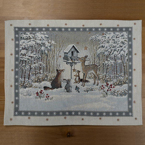 Platzdeckchen / Platzset 33 x 45 cm Gobelin, "Wintermärchen" (0854)