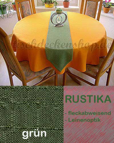  Tischdecke Rustika 135 x 240 cm, oval, grün