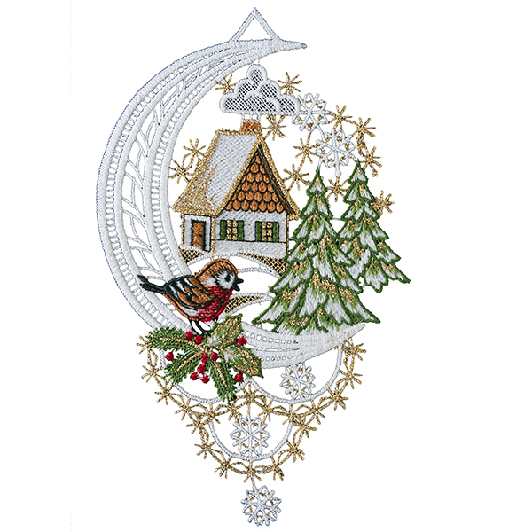 Fensterbild  "Winterhäuschen" 