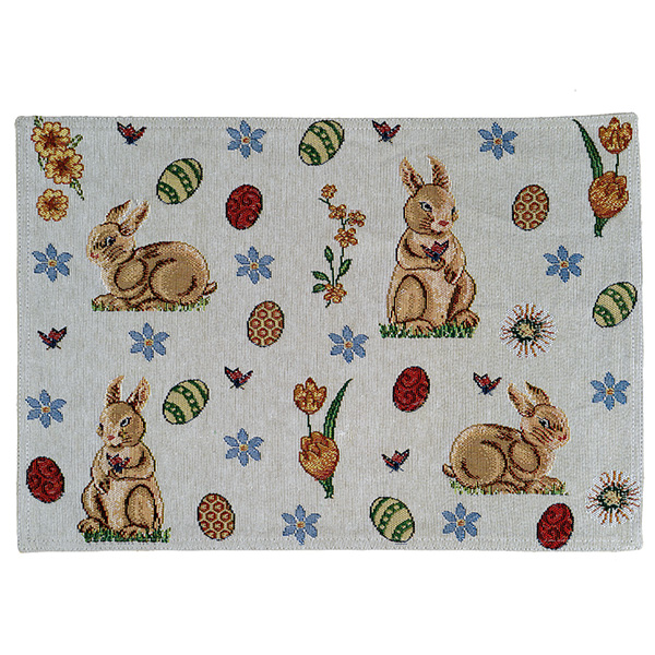 Platzdeckchen / Platzset 33 x 46 cm Gobelin, "frühlingshafte Ostern" (8635) 