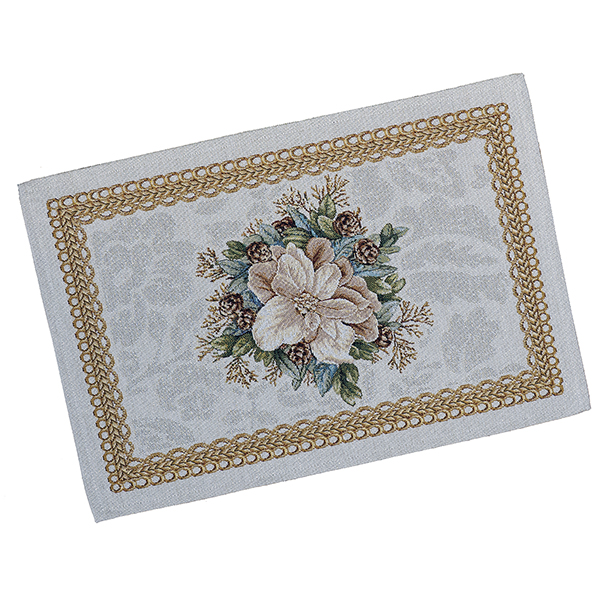 Platzdeckchen / Platzset 33 x 45 cm Gobelin, "festliche Weihnachten", Lurex (6712)