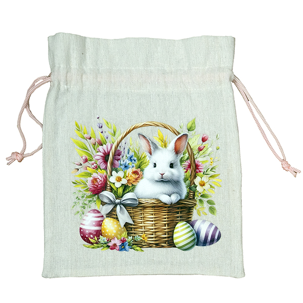 Geschenksäckchen "Häschen im Osterkörbchen", 21/25  