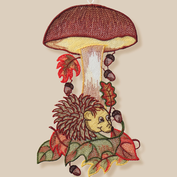 Fensterbild "Pilz & Igel"