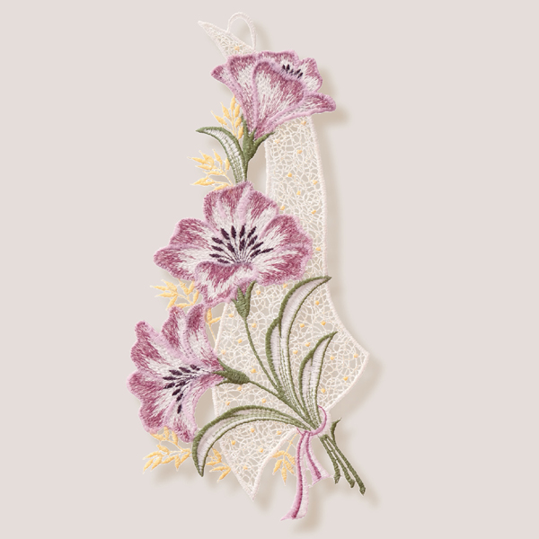Fensterbild Blüte - lila